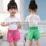 New Three Colors Summer Kids Clothes Children Shirts and Short Pants Sets thumbnail-2