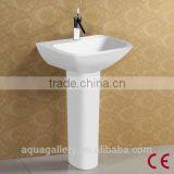 Semi Pedestal Wall Hung Bathroom Ceramic Sinks thumbnail-4