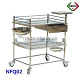 CE hospital stainless steel medicine medical instrument delivery trolley