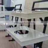 Snow White Glass Stone Countertop for Kitchen Bathroom