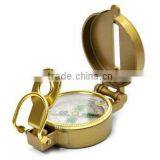 Hot Sale Outdoor Hiking Portable Metal Brass Compass With Lid thumbnail-2