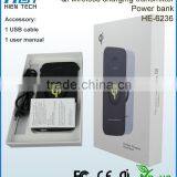 High Quality Qi Wireless Charger Power Bank 6000mAh Rechargeable Battery USB Charging Pad Powerbank for Mobile thumbnail-6