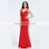 Exquisite Red Chiffon Beaded Big Size Women Evening Wedding Dresses Made in China thumbnail-4