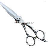 2015 Newest Design High Quality Hair Scissor With Sword Blade and Flower Handle