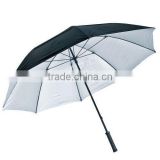 Auto open 16K,55cm,black colour,inside is silver color straight umbrella