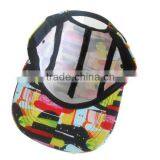 Fashion Flat Brim 5 Panel Hat Hip Hop Caps Custom 5 Panel Hat With Leather Strip thumbnail-2