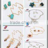 No.1 Yiwu & Ningbo Exporting Commission Agent Wanted Unique Design Chain Fancy Custome Necklace Sets Jewelry Set thumbnail-1