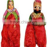 Attractive Handmade Cloth Made Home Decor Rajasthani Couple Indian Puppet