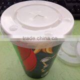 Clear Disposable Plastic Flat Lid for 8oz and 12oz Paper Cups thumbnail-1