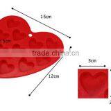 10-Capacity Heart Shape Silicone Cake Mold,Soap Cookie Chocolate Candy Cake Pan thumbnail-2