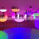 LED Modern Halfmoon Tea Table/ Hot Sell LED Rechargeable Halfmoon Coffee Table/LED Outdoor Lawn Halfmoon Cocktail Table thumbnail-1