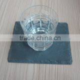 Elegant Rough Edge Black Slate Coaster With Crystal Glass Tumbler thumbnail-5