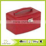 New Products!Red Leatherette Fabric STORE MORE Jewelry Box thumbnail-3