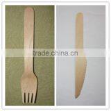 Cheap Food- Grade Biodegradable Birch Wood Cutlery Disposable Wood Spoon Knife and Fork thumbnail-6