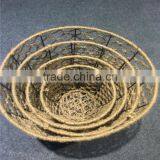 Set 3 Hot Sales Decorative Eco-friendly Recycled Woven Natural Basket Cheap Wholesale Hemp Rope Basket thumbnail-2
