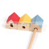 Novelty Wooden House Pencil Sharpener thumbnail-1