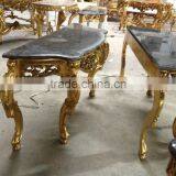 Baroque Style Furniture Console Table With Marble Top For Living Room Decoration thumbnail-2