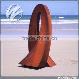 Modern Corten Steel Outdoor Metal Sculpture for Garden Decor thumbnail-1