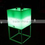 Plastic PE Rectangle Night Club Bar Glowing Led Cube Shaped Ice Bucket thumbnail-5
