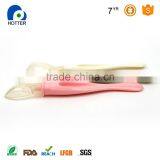 Hot Sell Baby Products Various Color Lovely Design Flexible Silicone Baby Training Spoon thumbnail-4