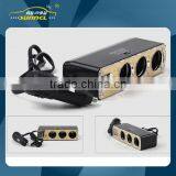 5A 12V CE Approval 3 Sockets 2 USB Car Cigarette Lighter Adapter for IPhone , Tablet thumbnail-1