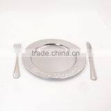 China Supply 32/36/40cm Stainless Steel Charger Plate for Wedding thumbnail-3