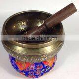 Om Crafted Buddhist Jaap Mantra Carving Kasha Special Sound Singing Bowl thumbnail-2