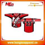 Hongen Apparel Wholesale 100% Polyester Full Dye Sublimation Baseball Jersey thumbnail-1