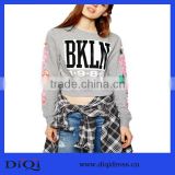2014 custom sporty number cropped hoodies DQ217
