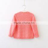 Latest Big Flowers Embroidery Knitting Girls Sweater With Metal Zipper thumbnail-2