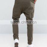High Quality Custom Guangzhou Manufacturer OEM Drop Crotch Button Fly 100% Cotton Twill Breathable Khaki Men's Casual Pants thumbnail-2