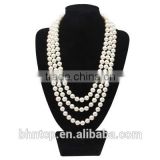 Cheap Ladies Gift 150cm Length Elegant White Imitated Pearl Necklace