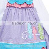 Hot Sale Embroidering Three Birds Ruffle Pants Infant Toddler Children Clothing Sweet Girl Ruffle Outfits thumbnail-2