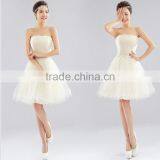 2017 Bridesmaid Short Dress Paragraph Shoulder Halter Sweet Dress Bride Lace Drilling Shoulder Wedding Dress thumbnail-5