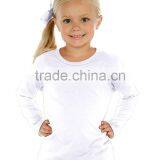 100% Cotton Pink t Shirts 120gsm Wholesale Toddlers Crew Neck Long Sleeve Tshirt Kids Clothing OEM thumbnail-4