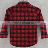 Cheap Wholesale Online Kids Boys Fashion Plaid Check Shirts With Chest Pocket thumbnail-3