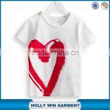 Bulk Fashion Design Heart Printing Collar t Shirts for Boys Custom t Shirts