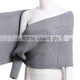 High Quality Women 100% Cotton Knitted Pashmina Scarf And Shawl China thumbnail-5