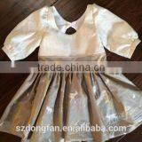 2017 Girls Christmas Reindeer Holiday Dress Stripe Woven Cotton Printed Dress thumbnail-1