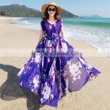 Z&M Maxi Beach Dress Ladis Maxi Dress Floral Maxi Dress Sleeveless thumbnail-5