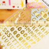 Custom Gold Stamp Sticker Cheap Alphabet Shape Sticker DIY Creative Sticker thumbnail-4