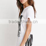 Women Short Sleeve Super-soft Knit Graphic Print T-shirt,wholesale Custom t Shirts thumbnail-4