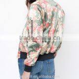 Wholesale Women Floral Bomber Jacket thumbnail-3