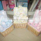 Baby 9pcs Basket Set/baby Gift Set/newborn Baby Set/cotton Baby Blanket thumbnail-1