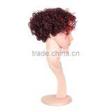 Large Stocks! Short Hair Wig, Synthetic Hair Wigs, Short Dark Brown Cosplay Hair Wig thumbnail-3