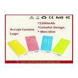 Colorful Laptops / Blackberry Double USB Power Bank 5200mah High Capacity