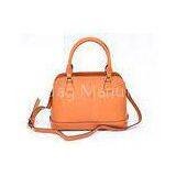 Orange Small Womens Leather Bag / Zippered Tote Bags , Outstanding Croco Head thumbnail-1