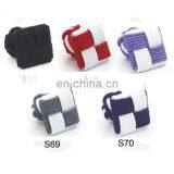 China Supplier Knitting Fabric Cufflinks Square Silk Knot Cuff Link Elastic Rope Cuff thumbnail-5