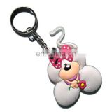 Pretty bowknot soft pvc 3D custom keychain