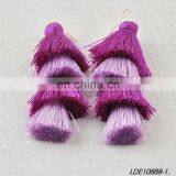 Cluster Drop Layered String Tassel Earring thumbnail-5